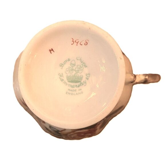 50s English Bone China Cabbage Roses Teacup and Saucer set< Bridgerton style! - Picture 14 of 16